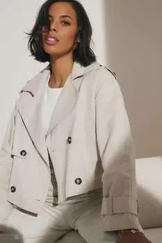 Укороченный тренч Next, желтый