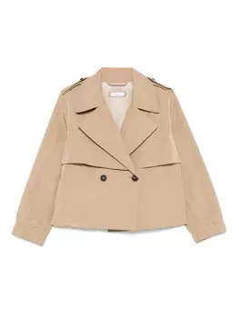 Укороченный тренч Peserico, нейтральный