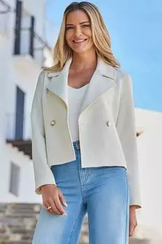 Укороченный тренч Sosandar, бежевый