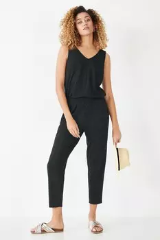 Укороченный трикотажный комбинезон Hush, черный