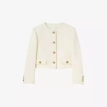 Укороченный трикотажный жакет Walle Sandro, цвет naturels