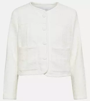 Укороченный твидовый пиджак white label Proenza Schouler, белый