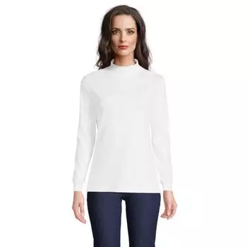 Укороченный водолазный топ из супимы Lands' End, белый