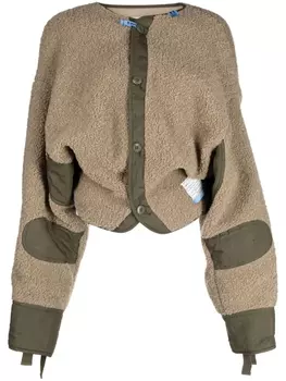 Укороченный жакет Maison Mihara Yasuhiro, коричневый