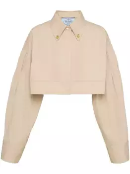 Укороченный жакет Prada, нейтральный