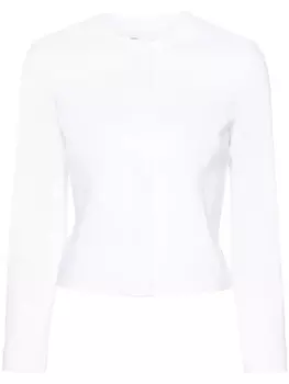 Укороченный жакет с баской Theory, белый