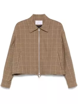 Укороченный жакет в ломаную клетку Manuel Ritz, нейтральный цвет