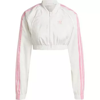 Укороченный женский топ Cloud White/Bliss Pink/Green Adidas Originals