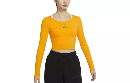 Укороченный женский топ Flight Core, желтый Jordan
