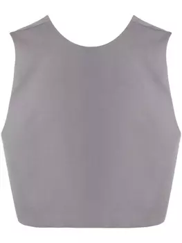 Укороченный Жилет без рукавов Jil Sander, серый