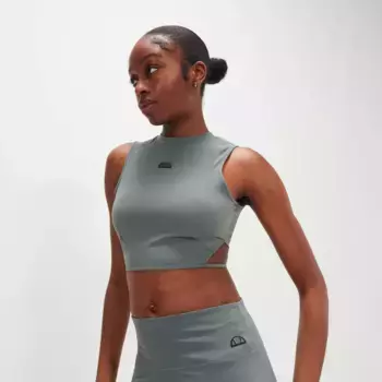 Укороченный жилет Doretta Ellesse, женский топ, зеленый