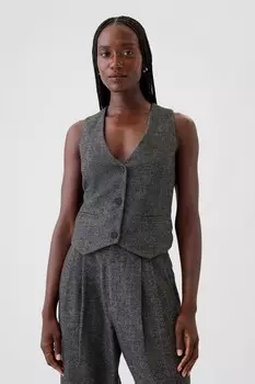 Укороченный жилет Gap, серый
