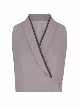 Укороченный жилет с цепью мониль Brunello Cucinelli