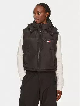 Укороченный жилет Tommy Jeans, черный