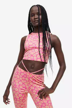 Укороченный жилет-топ H&M, красный