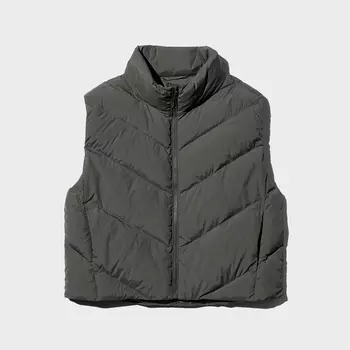 Укороченный жилет Uniqlo Pufftech, 57 оливковый