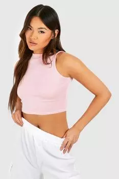 Укороченный жилет в полоску racer Boohoo, розовый