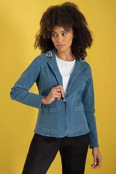 Украшенная джинсовая куртка Klass., синий