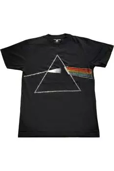 Украшенная футболка Dark Side Of The Moon Pink Floyd, черный