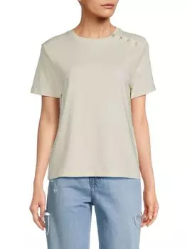 Украшенная футболка с круглым вырезом Zach Ba&Sh, цвет Ecru