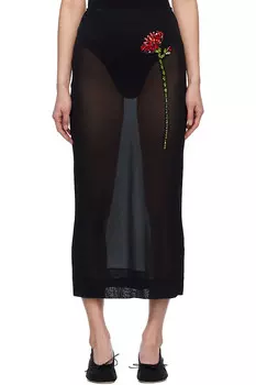 Украшенная гвоздиками плиссированная юбка миди Simone Rocha, мультиколор