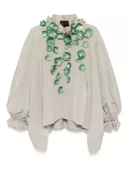 Украшенная куртка из тафты Biyan, серый