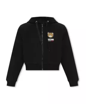 Украшенная куртка с капюшоном Moschino, черный