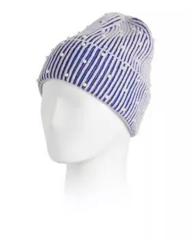 Украшенная шапка в рубчик Lele Sadoughi, фиолетовый