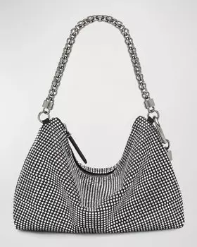 Украшенная сумка через плечо Callie Jimmy Choo, цвет Crystal Black
