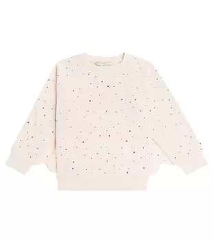 Украшенная толстовка из хлопка Stella Mccartney, красный