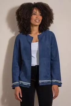 Украшенная замшевая куртка Klass., синий