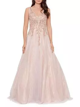Украшенное бальное платье Xscape, цвет Blush