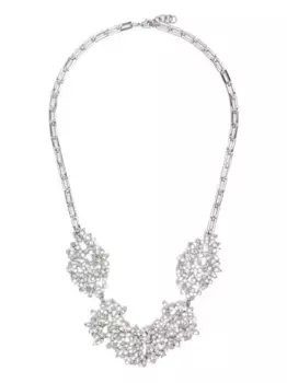 Украшенное цепочное ожерелье JIL SANDER, серебяный