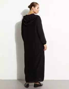 Украшенное Летнее Пальто Черное Kayra