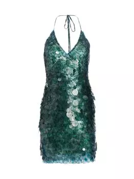 Украшенное мини-платье Nuit Beatriz Camacho, синий