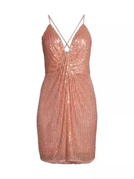 Украшенное мини-платье с драпировкой Liv Foster