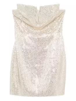 Украшенное платье без бретелек Roland Mouret, нейтральный