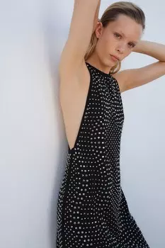 Украшенное платье без рукавов H&M, черный