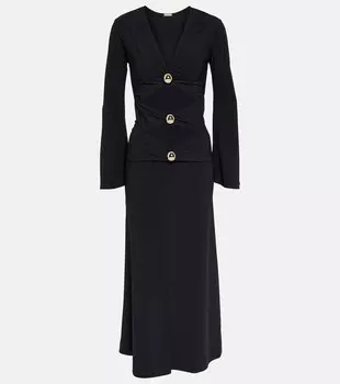 Украшенное платье макси с вырезами DODO BAR OR, черный