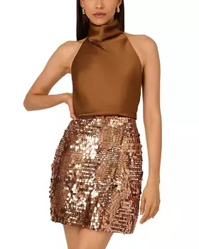 Украшенное платье с бретелькой Liv Foster, коричневый