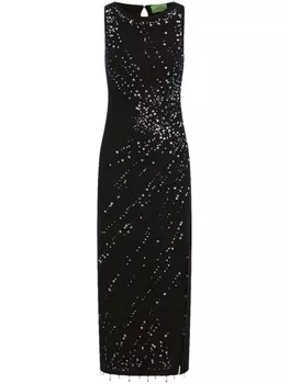 Украшенное трикотажное платье ципао Shanghai Tang, черный