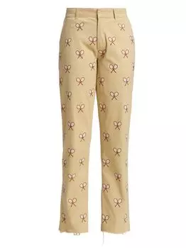 Украшенные кристаллами теннисные ракетки чинос Libertine, хаки