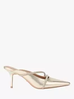 Украшенные папарацци туфли-лодочки из мула Carvela, золотой