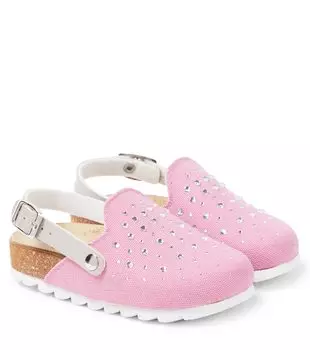 Украшенные сабо с пяткой на пятке Monnalisa, розовый