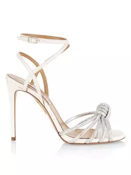 Украшенные сандалии Celeste Degrade Aquazzura, белый