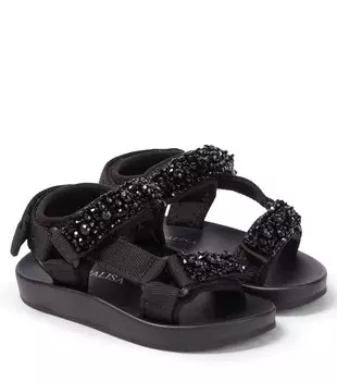 Украшенные сандалии Monnalisa, черный