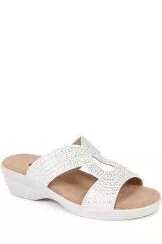 Украшенные сандалии-мюли Pavers, белый