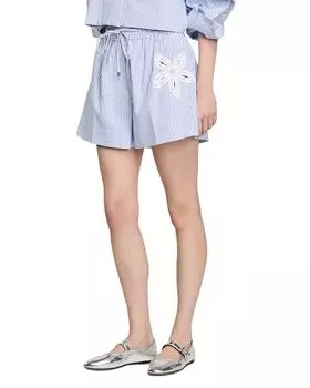 Украшенные шорты Sandro, синий