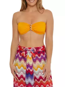Украшенный бикини-топ бандо Monaco Trina Turk, желтый