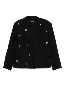 Украшенный блейзер David Koma, черный